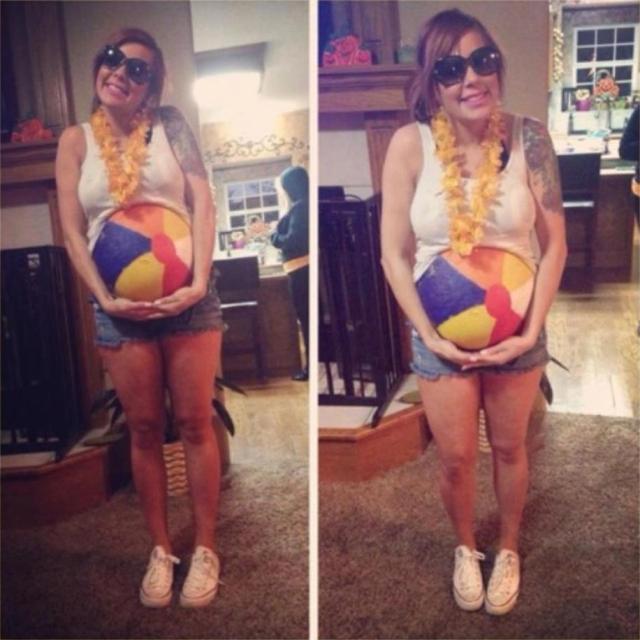 Beach Ball Pregnant Costume Halloween.jpeg